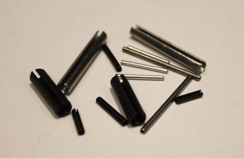 M1.5 M2 M2.5 Carbon Steel Spring Tension Pins Split Dowel Sellock Roll Pin Black Zinc M2.510 mm -20PCS 